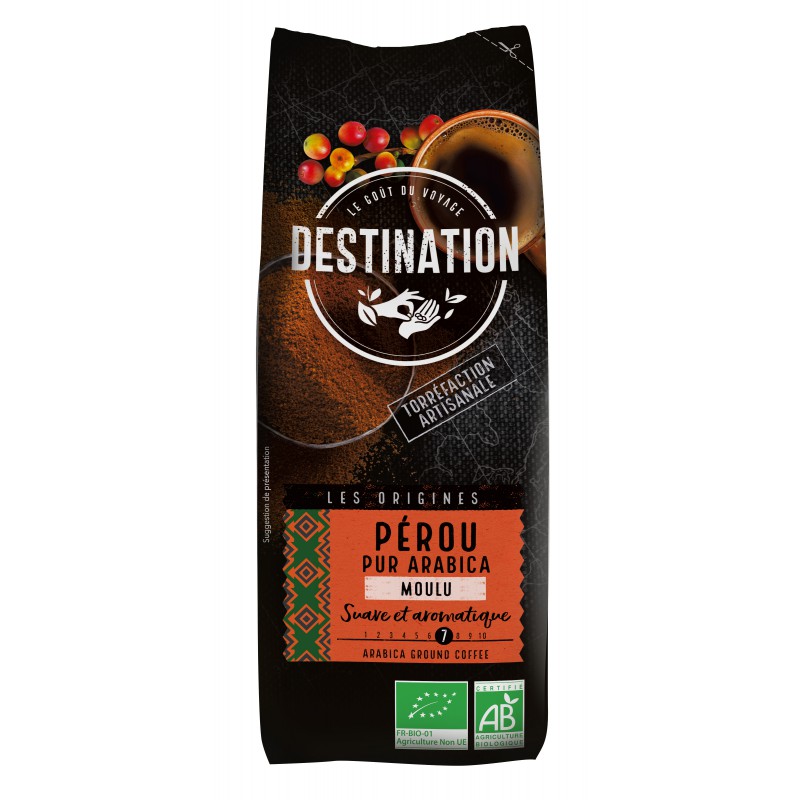 Cafea macinata pur Arabica Peru BIO Destination – 250 g DFS Cafea & Inlocuitori Cafea & Ciocolata